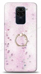 Eiroo Bright Xiaomi Redmi Note 9 Sulu Simli Pembe Silikon Kılıf - Eiroo