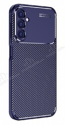 Eiroo Carbon Shield Samsung Galaxy A34 Ultra Koruma Lacivert Kılıf - Eiroo
