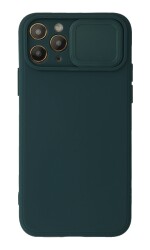 Eiroo Color Lens iPhone 12 Pro Max 6.7 inç Kamera Korumalı Yeşil Silikon Kılıf - 1