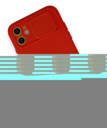 Eiroo Color Lens iPhone X / XS Kamera Korumalı Kırmızı Silikon Kılıf - 3