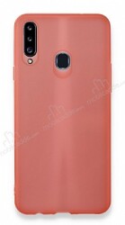 Eiroo Frosty Samsung Galaxy A20S Kırmızı Silikon Kılıf - Eiroo