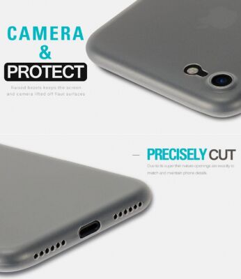 Eiroo Ghost Thin iPhone 7 / 8 Ultra İnce Siyah Rubber Kılıf - 4
