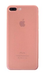 Eiroo Ghost Thin iPhone 7 Plus / 8 Plus Ultra İnce Pembe Rubber Kılıf - Eiroo