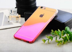 Eiroo Gradient iPhone X / XS Geçişli Pembe Rubber Kılıf - 2