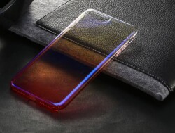 Eiroo Gradient iPhone X / XS Geçişli Pembe Rubber Kılıf - 3