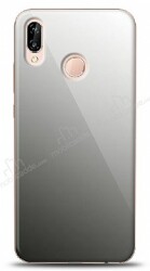 Eiroo Huawei P20 Lite Silikon Kenarlı Aynalı Siyah Kılıf - Eiroo