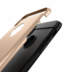Eiroo Iron Shield iPhone X / XS Ultra Koruma Gold Kılıf - 3