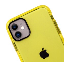 Eiroo Jelly iPhone X / XS Sarı Silikon Kılıf - 2