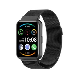 Eiroo KRD-01 Huawei Watch Fit 2 Siyah Metal Kordon - 1