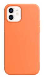 Eiroo Lansman iPhone 12 / iPhone 12 Pro 6.1 inç Turuncu Silikon Kılıf - 1