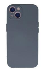 Eiroo Lansman iPhone 13 Mini Kamera Korumalı Gri Silikon Kılıf - 1