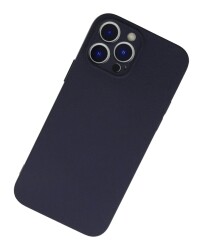 Eiroo Lansman iPhone 13 Pro Max Kamera Korumalı Lacivert Silikon Kılıf - 3
