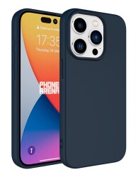 Eiroo Lansman iPhone 15 Pro Lacivert Silikon Kılıf - 1
