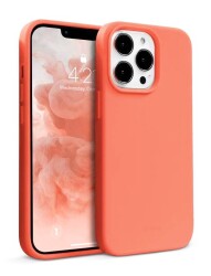 Eiroo Lansman iPhone 15 Pro Turuncu Silikon Kılıf - 1