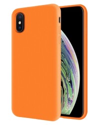 Eiroo Lansman iPhone X / XS Turuncu Silikon Kılıf - Eiroo