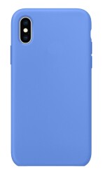Eiroo Lansman iPhone X / XS Mavi Silikon Kılıf - 1