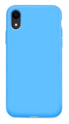 Eiroo Lansman iPhone XR Mavi Silikon Kılıf - 1