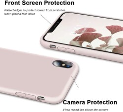 Eiroo Lansman iPhone XS Max Mavi Silikon Kılıf - 2
