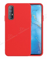 Eiroo Lansman Oppo Reno3 Pro Kırmızı Silikon Kılıf - Eiroo