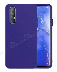 Eiroo Lansman Oppo Reno3 Pro Lacivert Silikon Kılıf - Eiroo