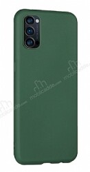 Eiroo Lansman Oppo Reno4 Koyu Yeşil Silikon Kılıf - Eiroo