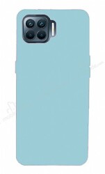 Eiroo Lansman Oppo Reno4 Lite Mavi Silikon Kılıf - Eiroo