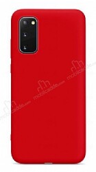 Eiroo Lansman Samsung Galaxy S20 FE Kırmızı Silikon Kılıf - Eiroo