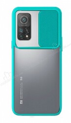 Eiroo Lens Series Xiaomi Mi 10T Turkuaz Silikon Kılıf - Eiroo