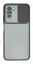 Eiroo Lens Series Xiaomi Redmi Note 10S Siyah Silikon Kılıf - Eiroo