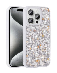 Eiroo Linea iPhone 15 Pro Taşlı Silikon Kılıf - 2