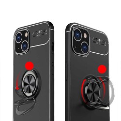 Eiroo Liquid Ring iPhone 13 Mini Siyah Silikon Kılıf - 5