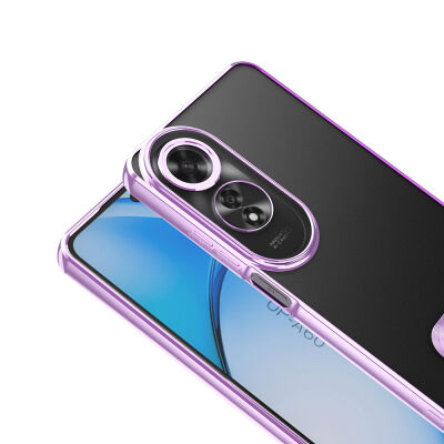 Eiroo Luxury Clear Oppo A60 Kamera Korumalı Silikon Kılıf - 4