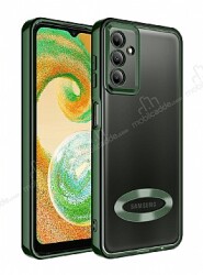 Eiroo Luxury Clear Samsung Galaxy A34 Kamera Korumalı Yeşil Silikon Kılıf - Eiroo