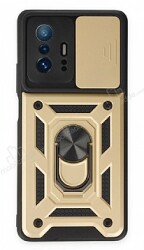 Eiroo Magnet Lens Xiaomi 11T / 11T Pro Ultra Koruma Gold Kılıf - Eiroo