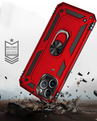 Eiroo Magnet Ring iPhone 12 Pro Max Ultra Koruma Kılıf - 7