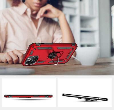 Eiroo Magnet Ring iPhone 12 Pro Max Ultra Koruma Kılıf - 11