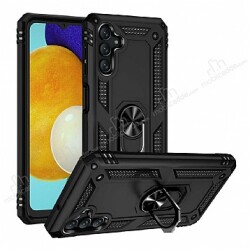 Eiroo Magnet Ring Samsung Galaxy A04s Ultra Koruma Siyah Kılıf - Eiroo