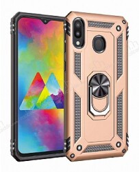 Eiroo Magnet Ring Samsung Galaxy A20 / A30 Ultra Koruma Gold Kılıf - Eiroo