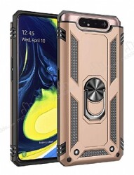 Eiroo Magnet Ring Samsung Galaxy A80 Ultra Koruma Gold Kılıf - Eiroo