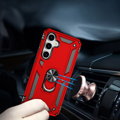 Eiroo Magnet Ring Samsung Galaxy S25 Plus Süper Koruma Kılıf - 10