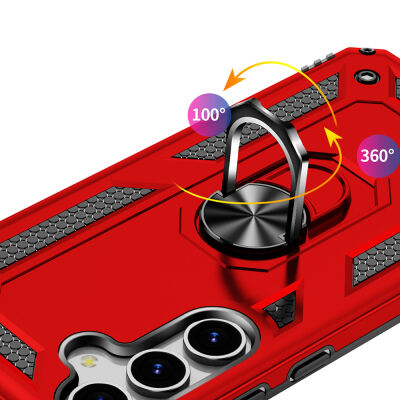 Eiroo Magnet Ring Samsung Galaxy S25 Plus Süper Koruma Kılıf - 12