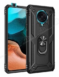 Eiroo Magnet Ring Xiaomi Redmi K30 Pro Ultra Koruma Siyah Kılıf - Eiroo