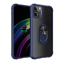 Eiroo Magnetics iPhone 12 / 12 Pro 6.1 inç Ultra Koruma Lacivert Kılıf - 1