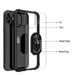Eiroo Magnetics iPhone 12 Mini 5.4 inç Ultra Koruma Kırmızı Kılıf - 4