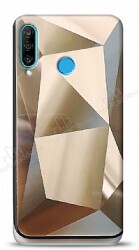 Eiroo Prizma Huawei P30 Lite Gold Rubber Kılıf - Eiroo