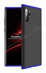 Eiroo Protect Fit Samsung Galaxy Note 10 Plus 360 Derece Koruma Lacivert-Siyah Rubber Kılıf - Eiroo