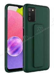 Eiroo Qstand Samsung Galaxy A03s Yeşil Silikon Kılıf - Eiroo