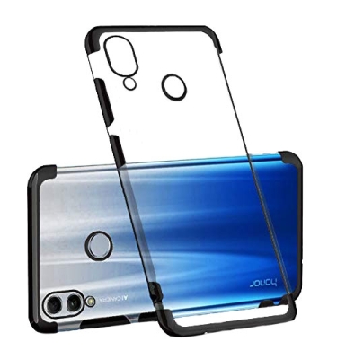 Eiroo Radiant Huawei P Smart 2019 Siyah Kenarlı Şeffaf Silikon Kılıf - Eiroo