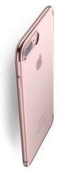 Eiroo Radiant iPhone 7 Plus / 8 Plus Rose Gold Kenarlı Şeffaf Rubber Kılıf - Eiroo