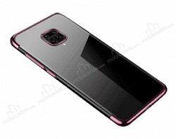 Eiroo Radiant Xiaomi Redmi Note 9 Pro Rose Gold Kenarlı Şeffaf Silikon Kılıf - Eiroo